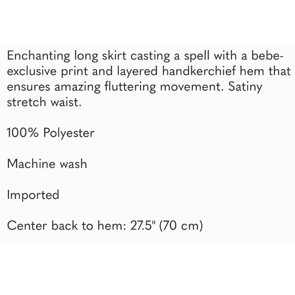 NWT Bebe print Maxi Skirt - Picture 11 of 11